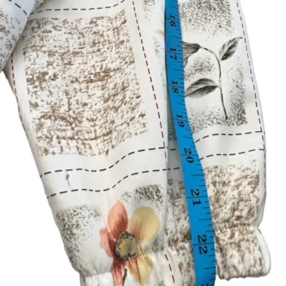 Alfred Dunner Jacket 16WP Floral Zip Up Lightweight Sunflower Beaded COTTAGECORE - Picture 6 of 10